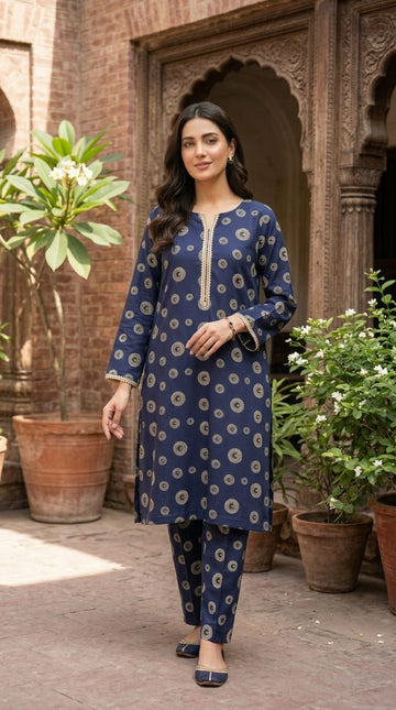 Unstitched Printed Linen 2 Piece (Shirt/Trouser) D-2104
