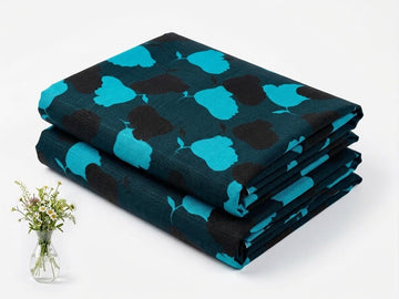 Teal Green & Abstract Floral Khaddar 2Pc | Unstitched Suit (Shirt & Trouser) D-2257