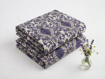 Purple & Off-White Paisley Motif Khaddar 2Pc | Unstitched Suit (Shirt & Trouser) D-2273
