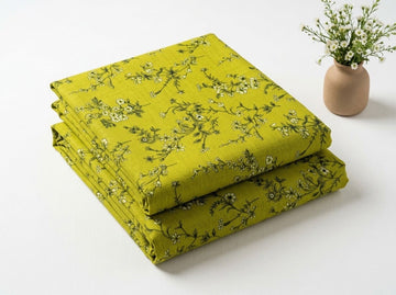 Lime Green Delicate Floral Vine Khaddar 2Pc | Unstitched Suit (Shirt & Trouser) D-2265