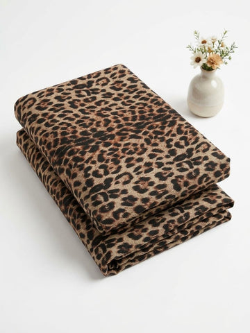Elegant Brown & Black Leopard Printed Linen 2Pc | Unstitched Suit (Shirt & Trouser) D-2275