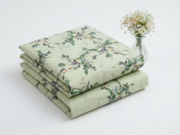 Elegant Pistachio Mint Foliage Khaddar 2Pc | Unstitched Suit (Shirt & Trouser) D-2268