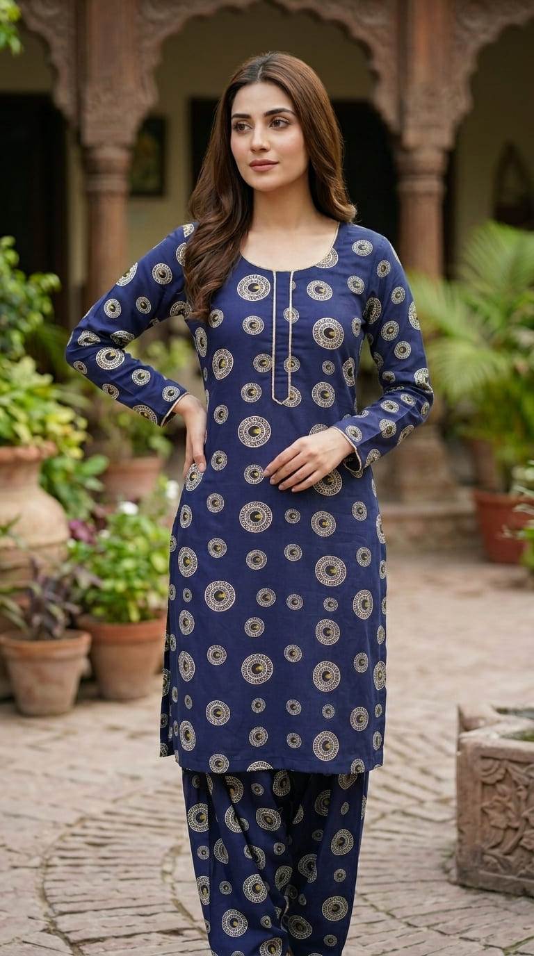 Unstitched Printed Linen 2 Piece (Shirt/Trouser) D-2104