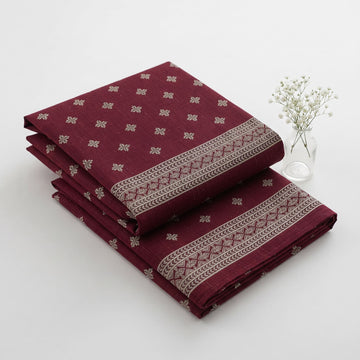 Rich Maroon Floral Printed Khaddar 2Pc | Unstitched Suit (Shirt & Trouser) D-2223