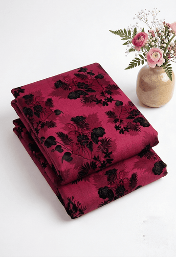 Unstitched Floral Printed Linen 2 Piece (Shirt/Trouser) D-2125