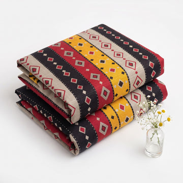 Bold Multi-Stripe & Geometric Print Khaddar 2Pc | Unstitched Suit (Shirt & Trouser) D-2220