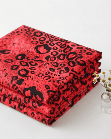 Vibrant Pinkish Red & Black Printed Linen 2Pc | Unstitched Suit (Shirt & Trouser)D-2196