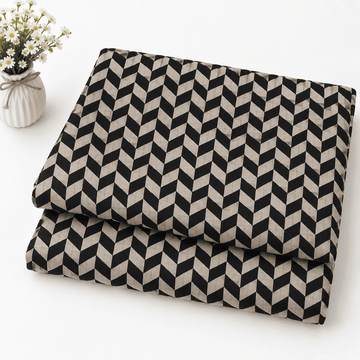 Elegant Monochrome Printed Khaddar 2Pc | Unstitched Suit (Shirt & Trouser) D-2221